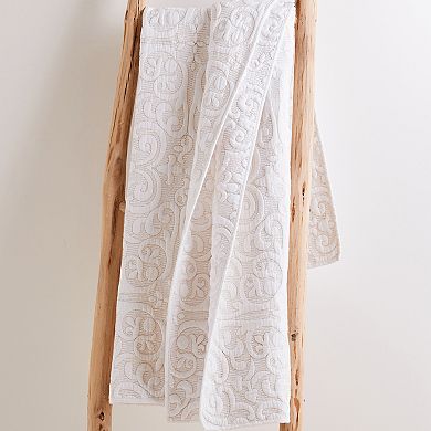 Levtex Home BH Sherbourne White Quilted Throw