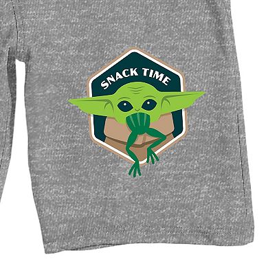 Men's Star Wars Baby Yoda Snack Time 9" Sleep Shorts