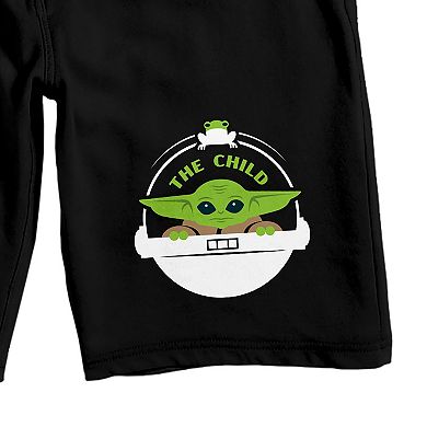 Men's Star Wars Baby Yoda Spaceship 9" Sleep Shorts