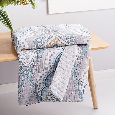 Levtex Home Olyria Coral Quilted Throw