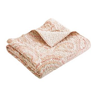 Levtex Home Spruce Coral Coral Quilted Throw