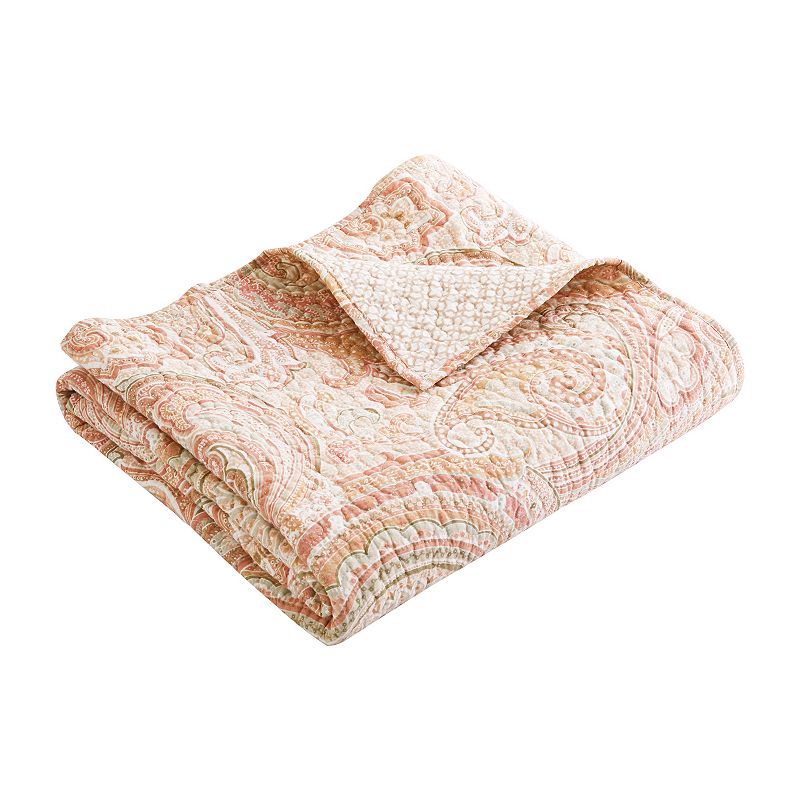 Levtex Home Spruce Coral Coral Quilted Throw, Pink