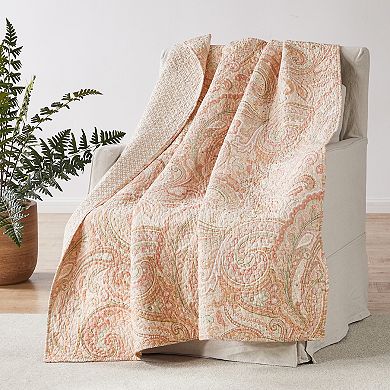 Levtex Home Spruce Coral Coral Quilted Throw