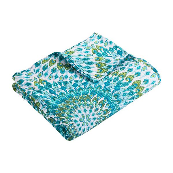 Levtex Home Mirage Teal Quilted Throw