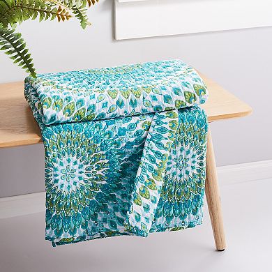 Levtex Home Mirage Teal Quilted Throw