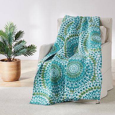 Levtex Home Mirage Teal Quilted Throw