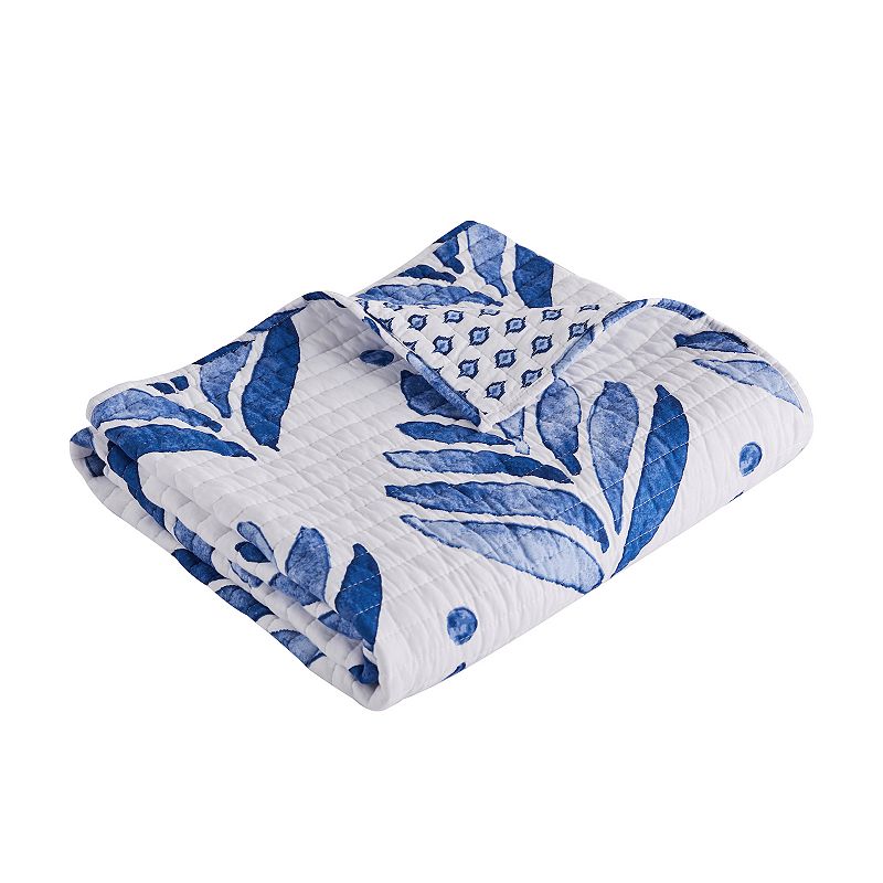 Levtex Home Vintage Blossom Quilted Throw, Blue