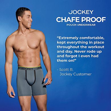 Men's Jockey® 3-Pack Chafe Proof Pouch Cotton Stretch 3" Trunk