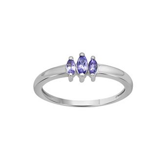 Jewelexcess Sterling Silver Tanzanite Ring