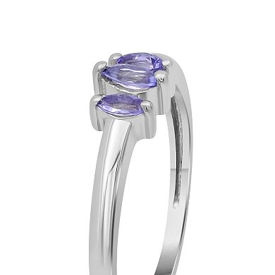 Jewelexcess Sterling Silver Tanzanite Ring