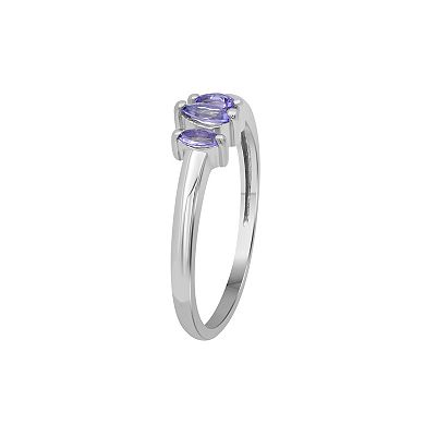 Jewelexcess Sterling Silver Tanzanite Ring