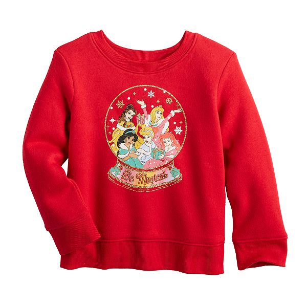 Disney Princess Baby & Toddler Girl Snow Globe Fleece Pullover Sweater