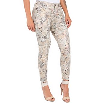 Allison Curvy Fit Coated Animal Print Skinny Midrise Jeans