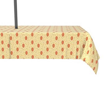 Water Repellent, Outdoor, 100% Polyester, 60x120", Retro Pumpkins & Leaves