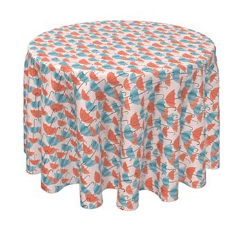 Round Tablecloth, 100% Polyester, 60" Round, Umbrellas Up