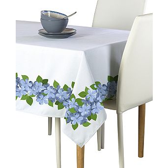 Square Tablecloth, 100% Polyester, 60x60", Forget Me Not Garland