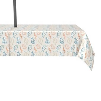 Water Repellent, Outdoor, 100% Polyester, 60x120", Retro Sea