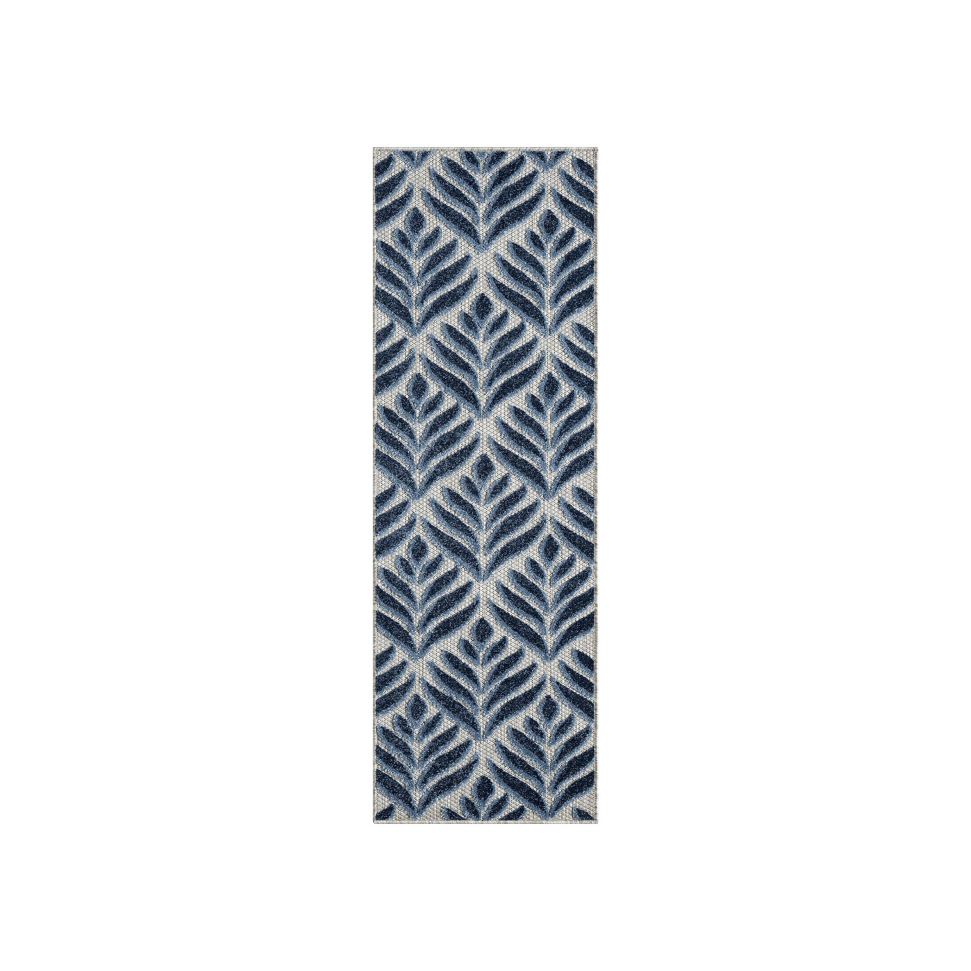 Nourison Aloha Tropical Floral Outdoor Rug, Blue