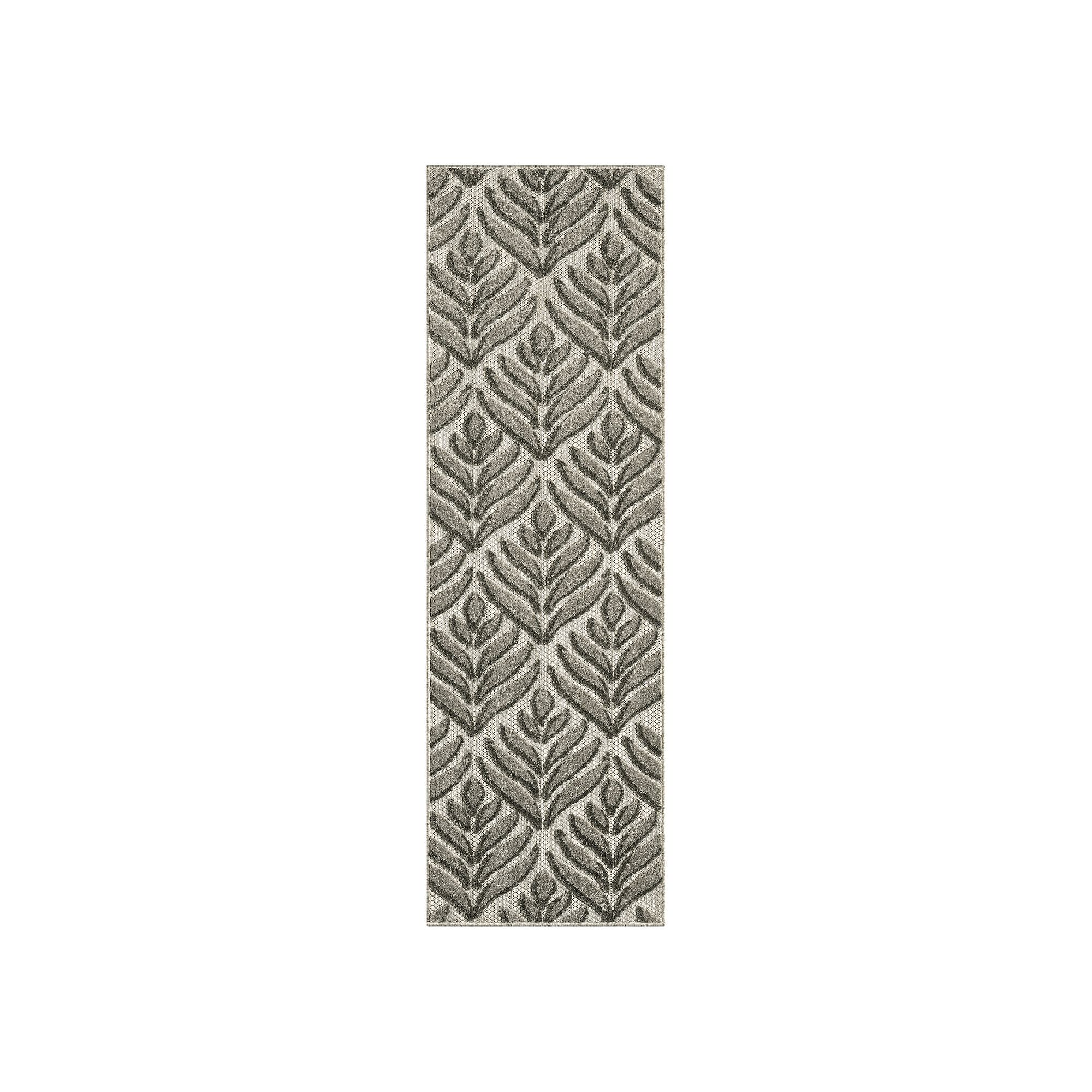 Nourison Aloha Tropical Floral Outdoor Rug, Grey