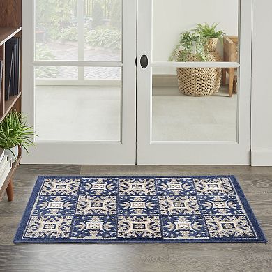 Nourison Aloha Contemporary Geometric Outdoor Rug