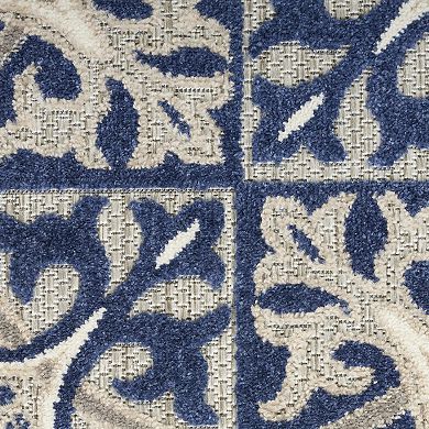 Nourison Aloha Contemporary Geometric Outdoor Rug