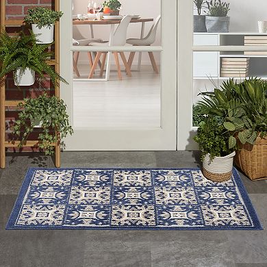 Nourison Aloha Contemporary Geometric Outdoor Rug