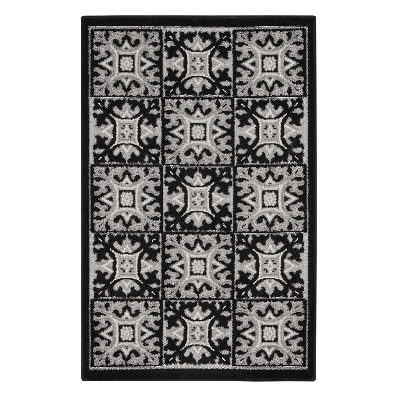 Nourison Aloha Contemporary Geometric Outdoor Rug, Multicolor, 5X7.5 Ft