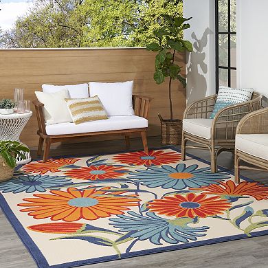 Nourison Aloha Bold Floral Outdoor Rug