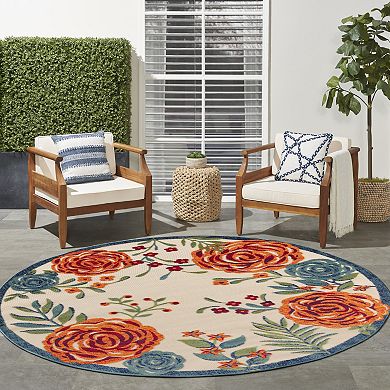 Nourison Aloha Contemporary Botanical Outdoor Rug