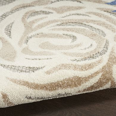 Nourison Aloha Contemporary Botanical Outdoor Rug