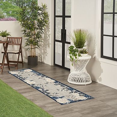 Nourison Aloha Contemporary Botanical Outdoor Rug