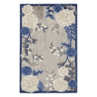 Nourison Aloha Contemporary Botanical Outdoor Rug