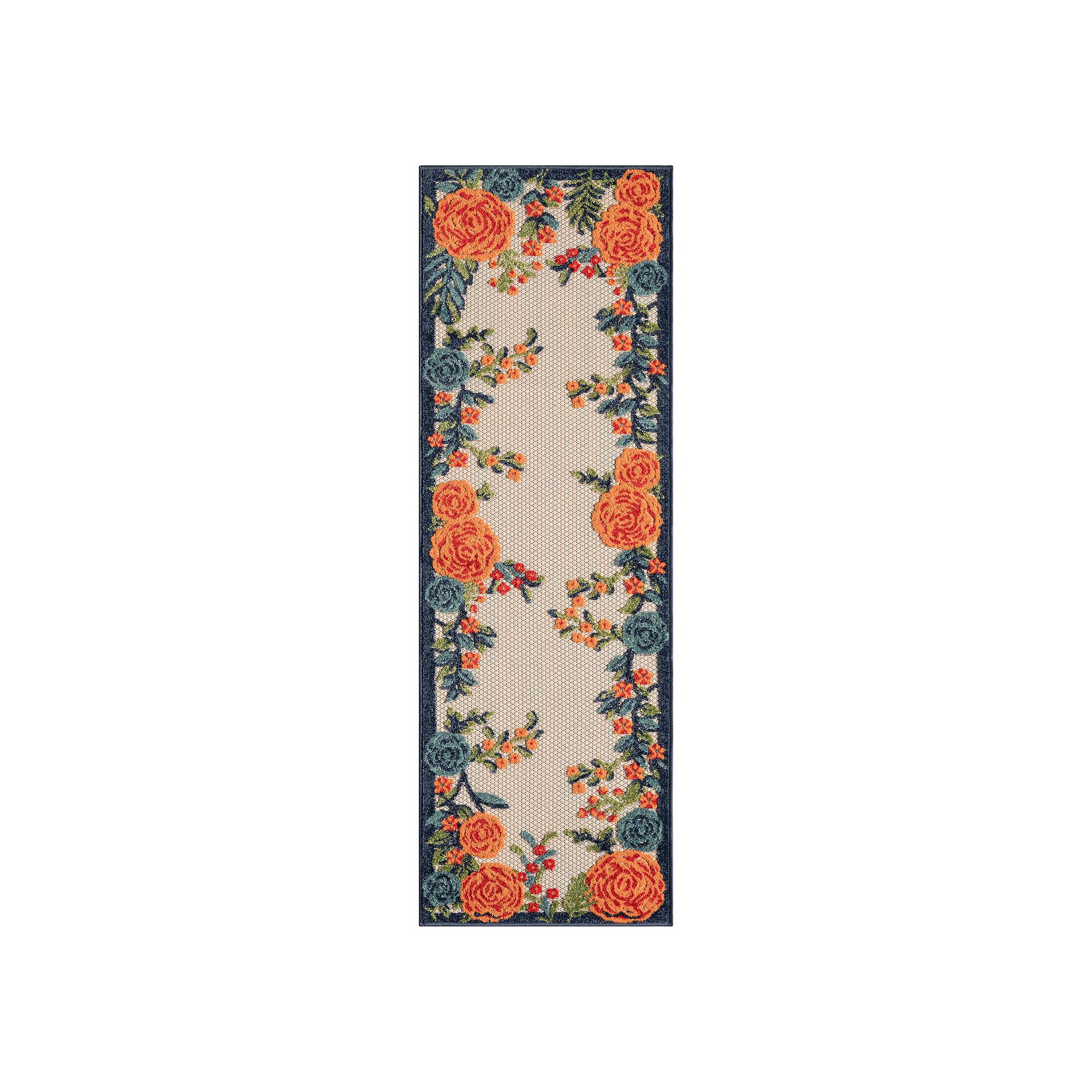 Nourison Aloha Contemporary Botanical Outdoor Rug, Multicolor