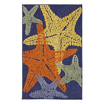 Nourison Aloha Coastal Starfish Outdoor Rug