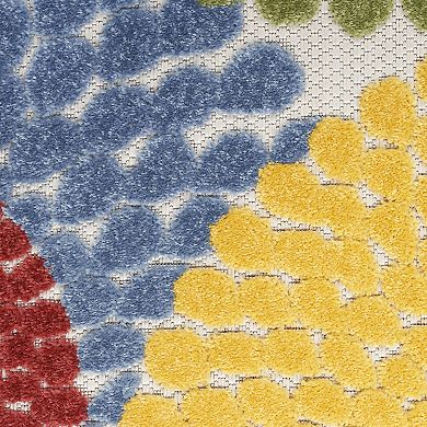 Nourison Aloha Modern Geometric Burst Indoor / Outdoor Rug