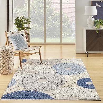 Nourison Aloha Modern Geometric Burst Indoor / Outdoor Rug