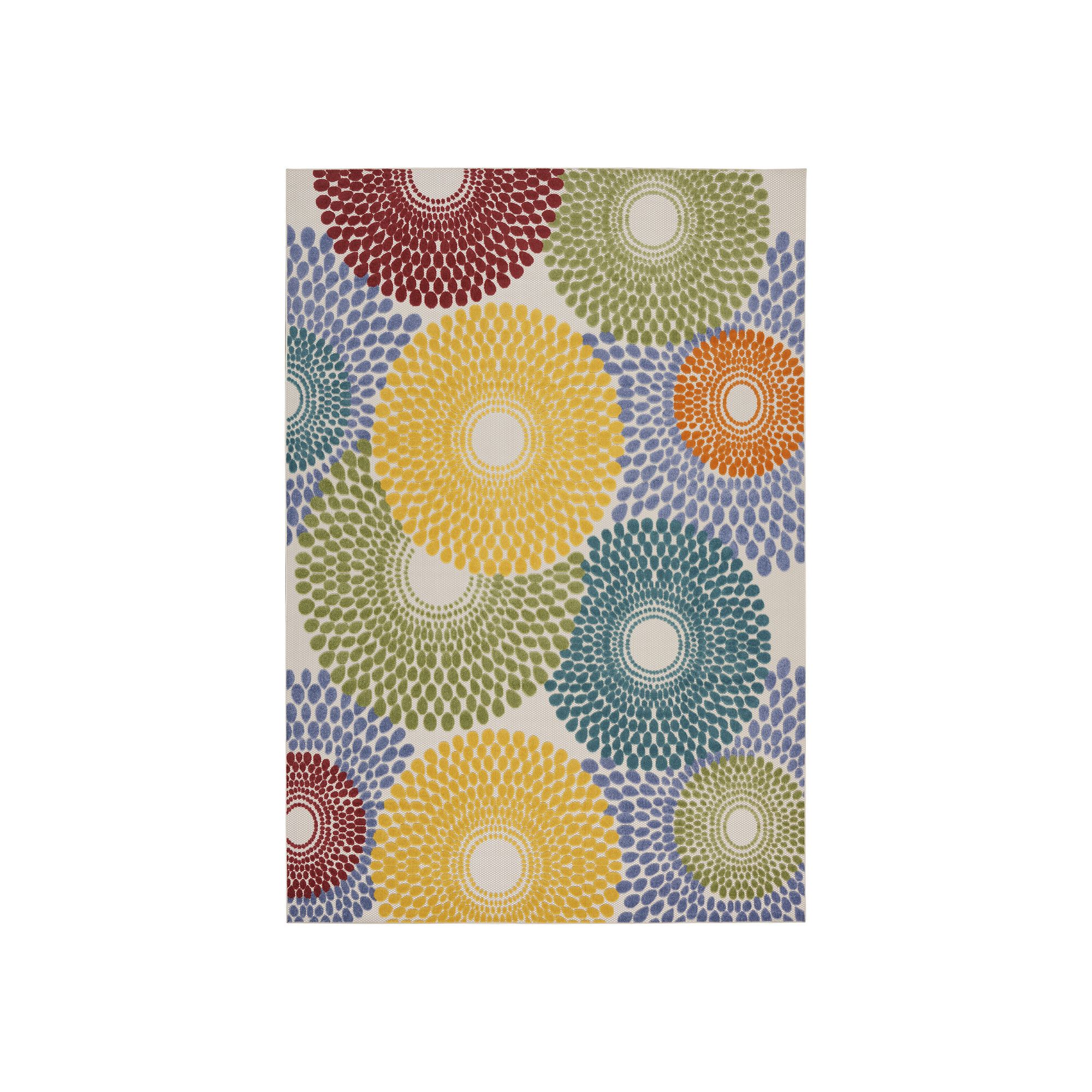 Nourison Aloha Modern Geometric Burst Indoor / Outdoor Rug, Multi