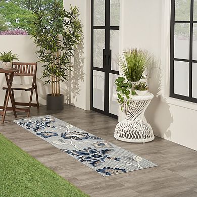 Nourison Aloha Contemporary Floral Outdoor Rug