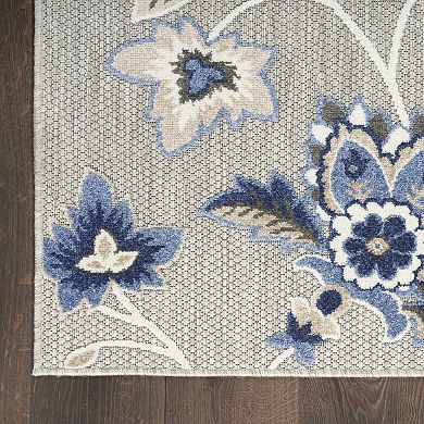 Nourison Aloha Contemporary Floral Outdoor Rug