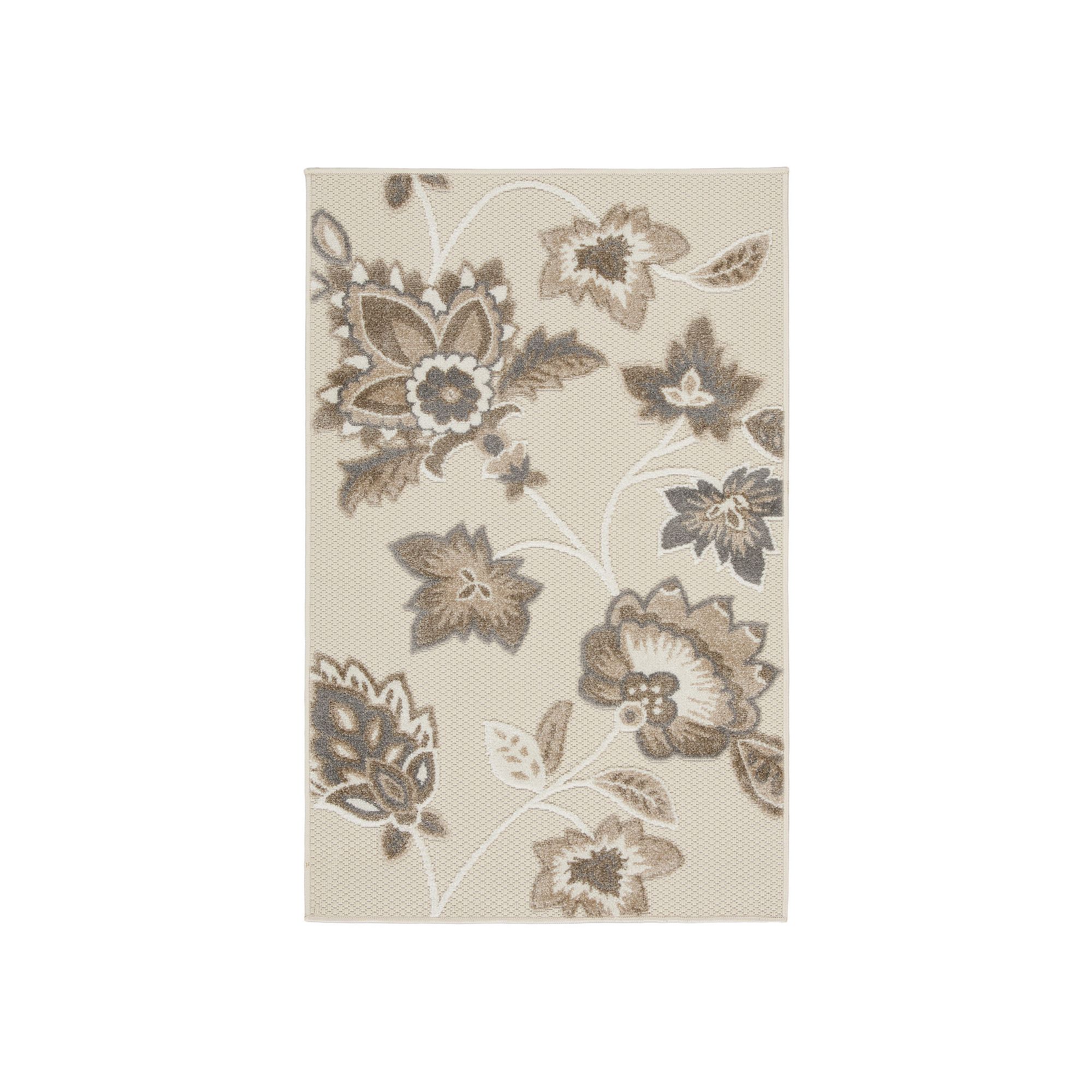 Nourison Aloha Contemporary Floral Outdoor Rug, Beige