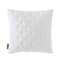 Mina Victory Curly Faux Fur Ivory Throw Pillow 22 x 22