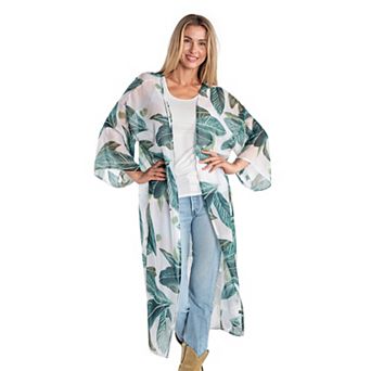 Women's Linda Anderson Tropical Leaf Kimono