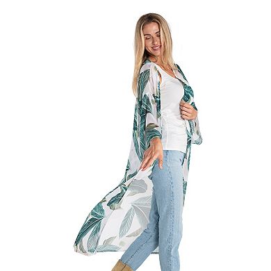 Women's Linda Anderson Tropical Leaf Kimono