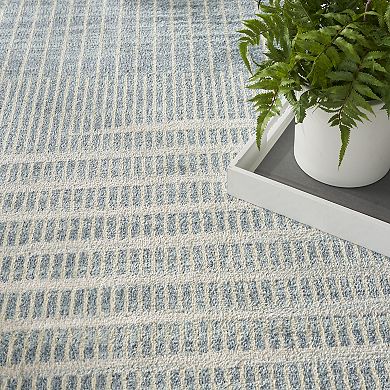 Nourison Astra Geometric Mid-Century Modern Washable Indoor Rug