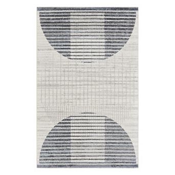 Nourison Astra Geometric Mid-Century Modern Washable Indoor Rug