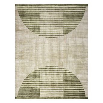 Nourison Astra Geometric Mid-Century Modern Washable Indoor Rug