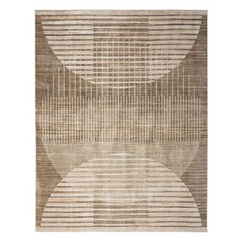 Nourison Astra Geometric Mid-Century Modern Washable Indoor Rug