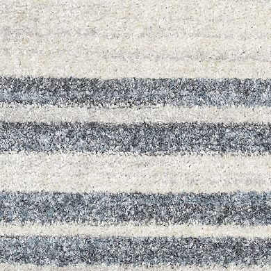 Nourison Astra Mid-Century Modern Stripe Washable Indoor Rug