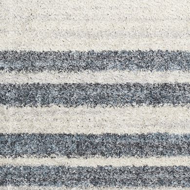 Nourison Astra Blue Mid-Century Modern Washable Indoor Rug