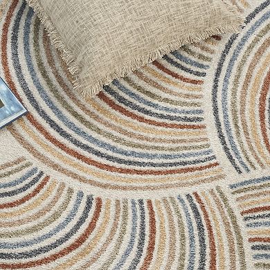 Nourison Astra Abstract Rainbows Kids Washable Indoor Rug